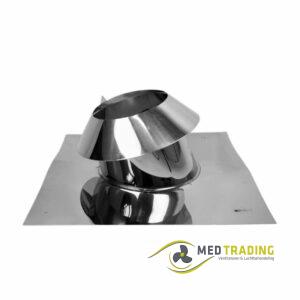 Dubbelwandig rookkanaal RVS, 5°-20° dakplaat hellend, Ø100-150