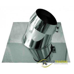 Dubbelwandig rookkanaal RVS, 5°-20° dakplaat hellend, Ø300-350