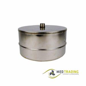 Dubbelwandig rookkanaal RVS, Deksel/condensafvoer, Ø100-150