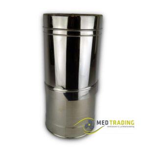 Dubbelwandig rookkanaal RVS, Ø100-150, (350-550mm) paspijp