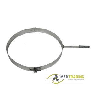 Eenvoudige muurbeugel RVS Ø150 met draadeind