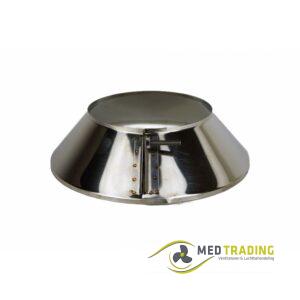 Rookkanaal RVS, stormkraag, Ø150