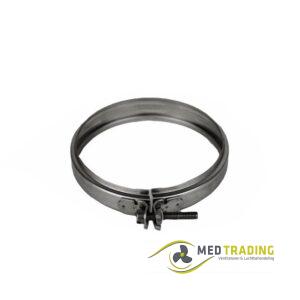 Rookkanaal RVS, Klemband, Ø100-150