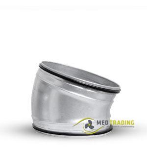 Gladdebocht, ø 100mm, 15°