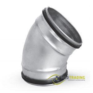 Gladdebocht, ø 100mm, 45°