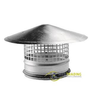 Regenkap met gaas met ø 100mm