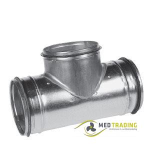T-stuk 90° met ø 100mm aftakking met ø 100mm